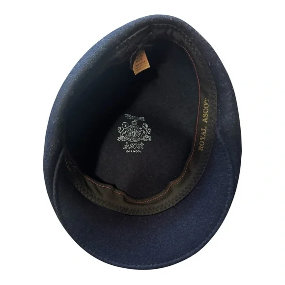 Vintage Royal Ascot Navy Cabbie’s Beret Hat - 100% Wool - Golden Gate Hat Co USA - Picture 4 of 8